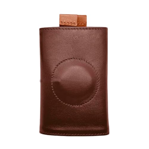 The Frenchie Co. - Air Tag Speed Wallet - Front Pocket Ultra-Slim Leather Wallet with AirTag Holder - RFID blocking, Quick-access pull tab - Holds up to 8 cards, Full-grain Italian leather