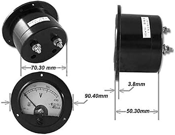 DC 0~20V Round Analog Volt Pointer Needle Panel Meter Voltmeter