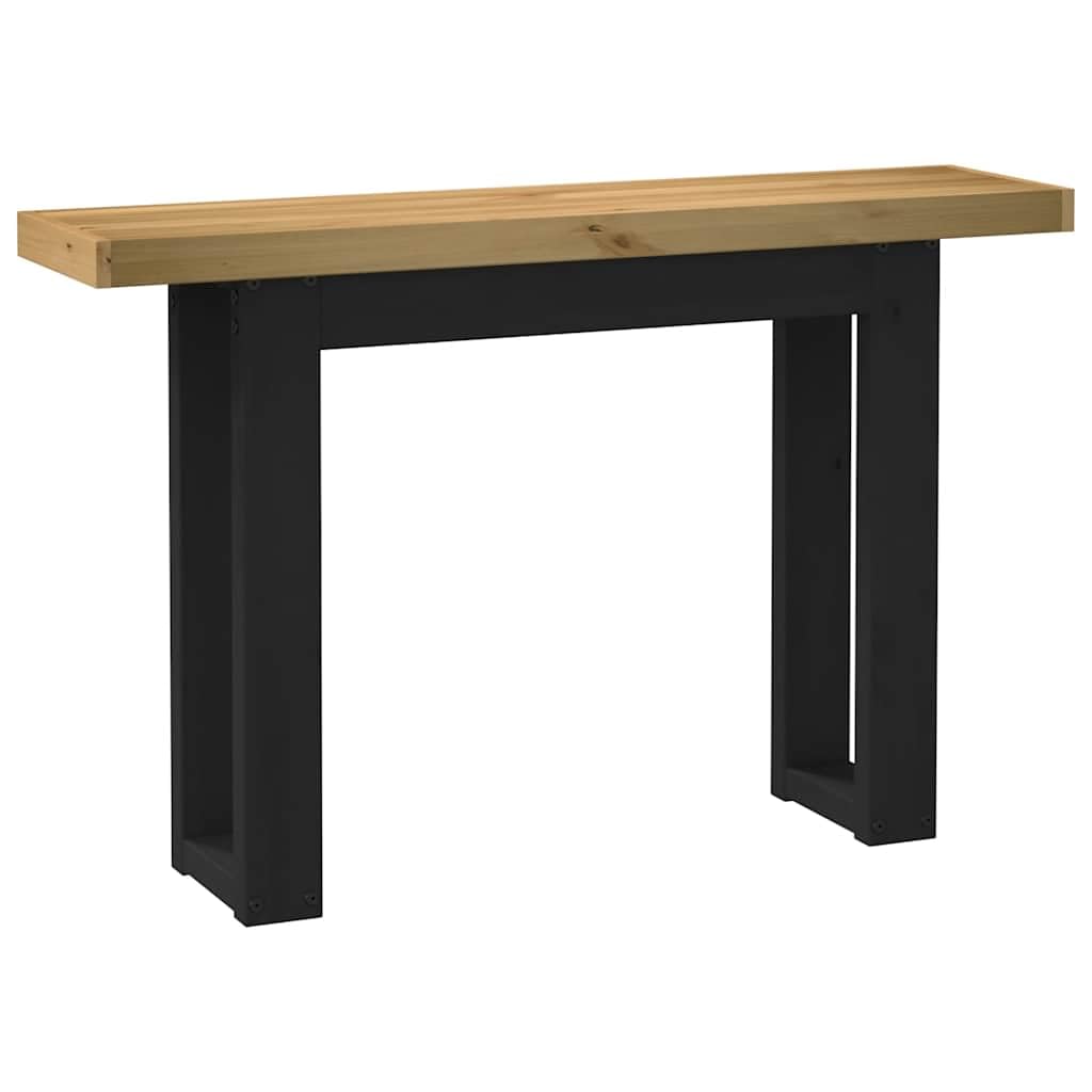 vidaXL Mesa Consola NOAIN Patas en U Madera Maciza Pino 120x30x75 cm, Mesa de recibidor, Mesa Consola de Pasillo, Soporte de Pasillo, Mesa de Pasillo
