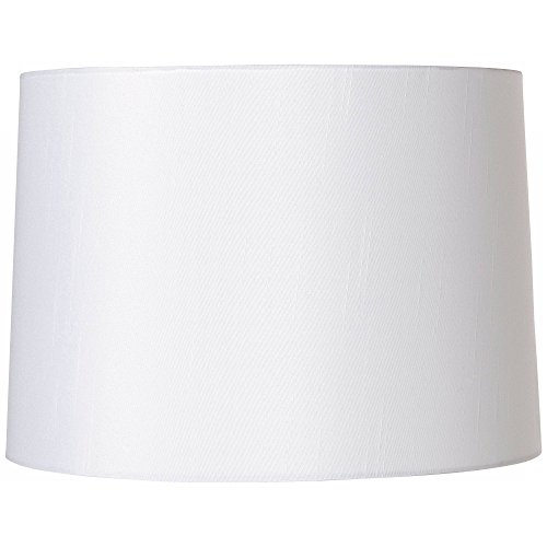 White Fabric Hardback Lamp Shade 13x14x10 (Spider) - Brentwood