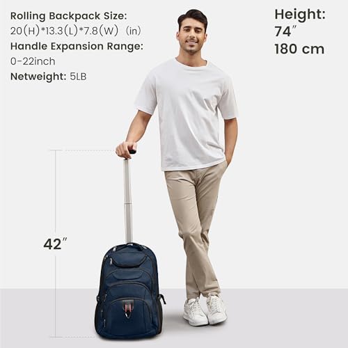 Bolso trolley mochila para portátil de 17 pulgadas Boavan negro miniatura 4
