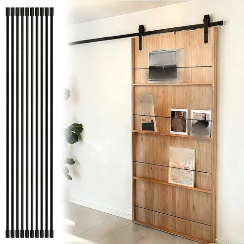 WWZHYX 3 5 Set of Black Shelf Railing for Shelf,