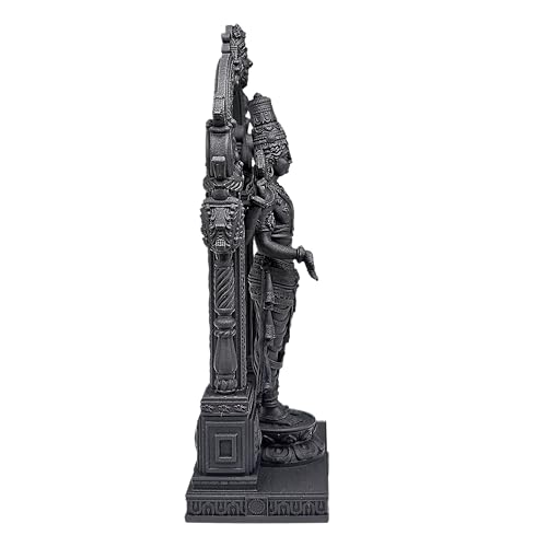 Image of MurtiHome Tirupati Balaji Idol, Lord Sri Venkateswara Swamy Statue | 10.16 cm Tall Small Black Color Figure Made From UV Resin, Crafted by 3D Printer for Car Dashboard, Home, Office, Gift