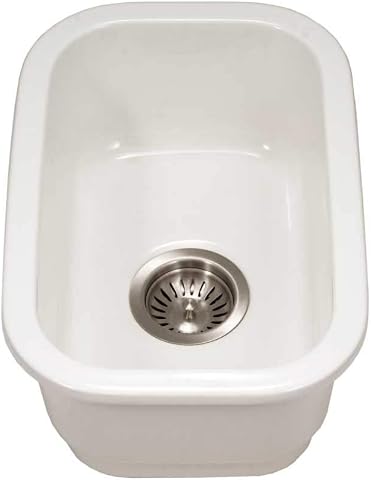 Houzer PTB-1318 WH Fireclay Bar Lavabosu, Beyaz