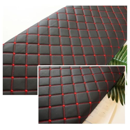 Tela De Piel Sintética Por Metros Para Coser,acolchado Impermeable (1 Unidad, Ancho 160 Cm X Longitud: 100 Cm), Tela De Tapicería Para Muebles, Zapatos, Bolsos(Black (grey line),1.6x1m)