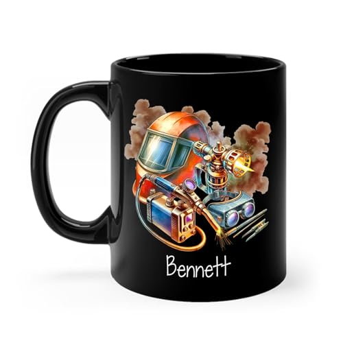 Customized Name Welder Mug, Best Welder Coffee Cup, Awesome Future Welder Cup, Personalized Welder Ceramic Cup, Metal Worker Mug, Gifts For Welder Enthusiasts, Welder Teacup, Black Mug 11oz 15oz