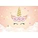 Produktbild Cassisy 2,2x1,5m Vinyl Einhorn Fotohintergrund Sparkle Stars Herzen Floral Decor Clouds Pastel Wallpaper Fotoleinwand Hintergrund für Fotoshoot Fotostudio Requisiten Kinder Photo Booth