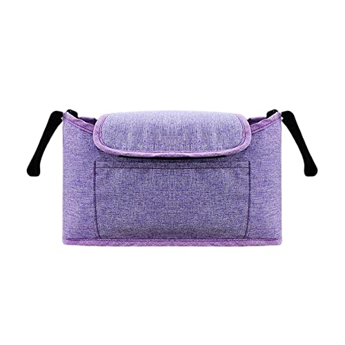 Organizador para Carrito de Bebé Bolsa Porta Vasos Compartimiento para Pañales Bolsillo de Teléfono Material Resistente Adecuado para Viajes y
