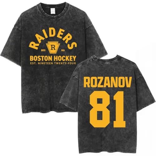 T-Shirts Algodón Retro Lavado Camiseta Heated Rivalry Ilya Rozanov 81 Manga Corta Hombre/Mujer Top Moda Hip-Hop tee-D||l