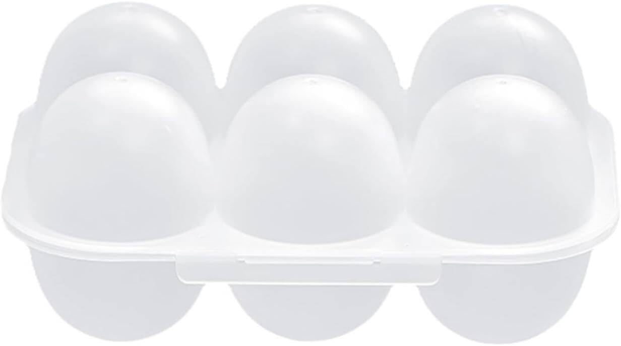 6Gird Eggs Holder Container Portable Eggs Tray Carriages Dispenser For Camping Picnics Travel Eggs Storage Box Leakproof Eggs Boxes With Lid Durable Plastic Eggs Case Eggs Organizers