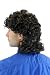WIG ME UP- 3751-P1 Peluca Hombres Carnaval Halloween Rizado de Color Negro...