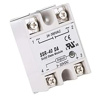 SSR-40DA Solid State Relais Binghe SSR-40DA Halbleiterrelais, SSR Relais, SSR 40DA Einphasen-Halbleiterrelais Eingang 3-32V DC Ausgang 24-380V AC Für Temperaturkontrolle