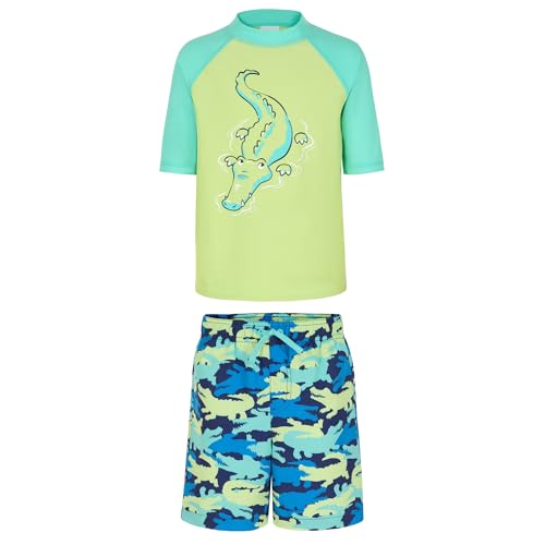 Image of Saint Eve Kids 2 Piece Swim Suit Short & Trunks Set with UPF 50+ Protection - Rash Guard Swimsuit Top & Shorts Sets for Boys