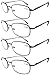 Produktbild Eyekepper Metallrahmen Lesebrille mit Federscharnier 4 stueck (+1.50, Schwarz)