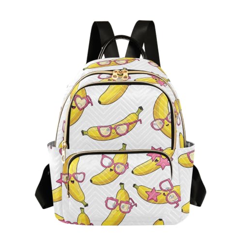 Sacs à dos de jour Banana Insolite matelassé motif vague pour femme active et urbaine