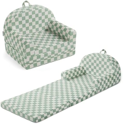 Blissful Diary Foldable Toddler Couch, 2-in-1 Comfy Toddler Chair...