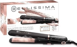 Bellissima Lisseur Vapeur, Plaque Céramique - Lisseur Cheveux à Vapeur, Protection et Brillance - My Pro Steam B28 100, 3 Températures - Adapté à Tout Type de Cheveux Même Frisés, Crépus