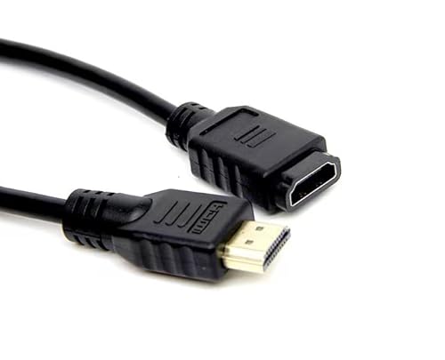 AQQUP HDMI 延長ケーブル ファイヤーTVスティックに対応 金メッキ 30CM (タイプAオス - タイプAメス) ブラック