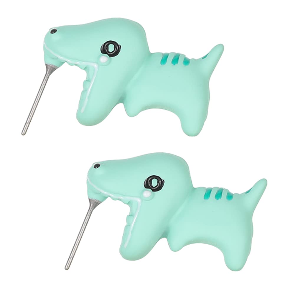Animal Bite Earrings Dinosaur,Cute Stud Earrings,3D Cartoon Pierced Earrings,Fashion Simple Cartoon Dinosaur Animal Stud Earrings Suitable for Children Girls Ladies