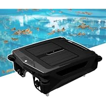 Solar Pool Cleaner Robot Surface Skimmer-AI Path Optimization,Robotic Pool Surface Cleaner|24H Continuous Cleaning,Low Voltage Safety,with 4.1L Removable Filter Basket Black