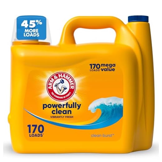 ARM & HAMMER Liquid Laundry Detergent, Clean Burst Fresh, 170 fl oz, 170 Loads