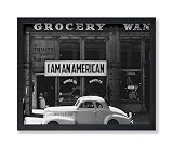 Monem Art Vintage I Am An American Poster - Rero American Patriotism Print - Photography Art - Gift for Americans, Immigrants - Patriotic Decor for Home, Office - 8x10 UNFRAMED Wall Art