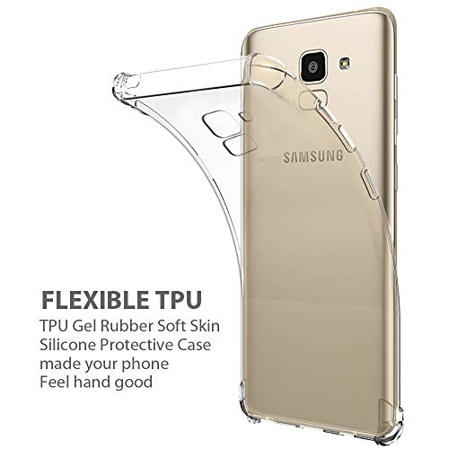 Zeking Galaxy J8 2018 Case Anti-Scratch Crystal Clear Flexible Tpu Silicone With Four Corner Bumper Protective Case Cover For Samsung Galaxy J8 (2018)(Transparent) #TOP1