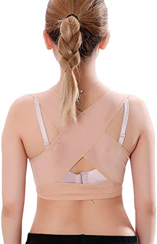 Corrector de Postura para la Espalda, Faja para el Dolor Lumbar, Faja Moldeadora de Pecho para Mujer, corsé ortopédico para Corregir la Postura (Negro XX) (Piel XX)