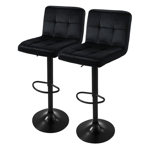 ML Design Juego de 2X Taburetes de Bar Tapizados