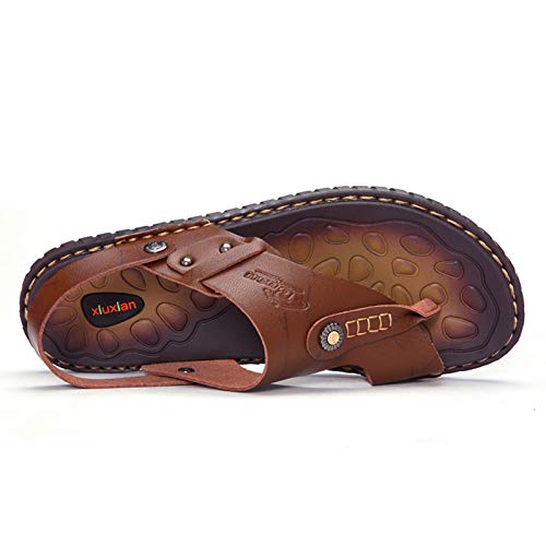 Mens Sandals Slippers Slip On Flip Flops for Men Shoes Leather Toe Ring Style Beach3