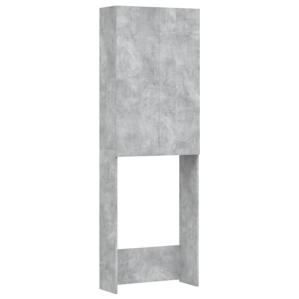 vidaXL Wasmachinekast Betonkleurig 87 x 60 x 89 cm Bewerkt hout