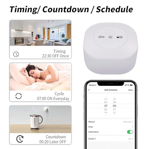 Zigbee Smart Plug Outlet Compatible with Alexa Google Assistant App and Voice Control ZigBee Hub Required Italy 10A — view 4