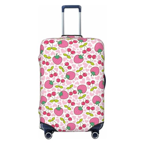 Travel Luggage Cover - Cute Strawberry No.1004 Washable Suitcase Covers Protector Fits 18-32 Inch Luggage