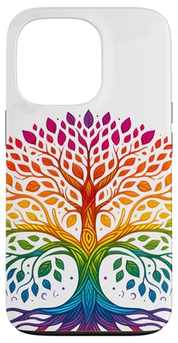 Carcasa para iPhone 13 Pro Funny Tree Life Rainbow LGBTQ, genial bandera del orgullo gay Ally Kids