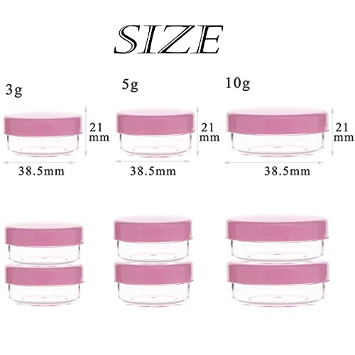 Zejia Sample Containers, 10 Gram Containers With Lids, 40Pcs Sample Jars, Small Plastic Containers With Lids(Pink) #TOP5