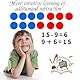 ARTGUTS 100 Stück Wendeplättchen,Rot Blau Plastik Mathematik Wendeplättchen Zählchips,Mathematik Zählchips mit Kunststoff Boxen,für Kinderhände Rechenaufgaben