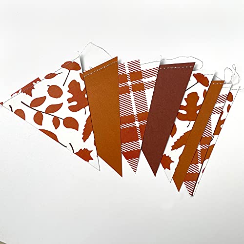 Image of pinkblume Fall Party Decorations Maple Leaf Pennant Banner Triangle Hanging Flag Bunting for Autumn Thanksgiving Birthday Wedding Bridal Baby Shower Engagement Bachelorette Harvest Party Supplies