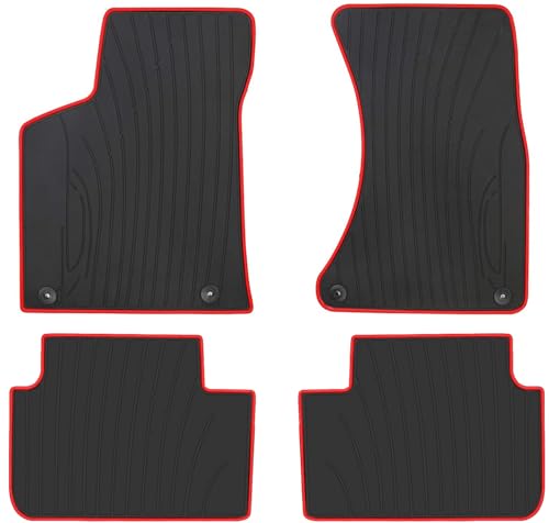 San Auto Car Floor Mat for Porsche Macan 2014-2025 Black/Red