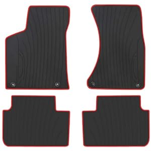 Car Floor Mat Rubber Custom Fit for Porsche Macan 2014-2025 2026 Black Red Auto Floor Liners All Weather Heavy Duty Odorless