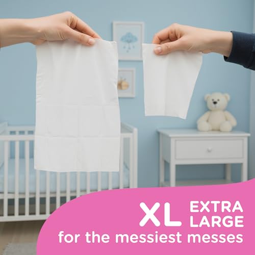 Image of Baby XL Soothe Wipes - Extra Large 12.5x7.5 inch Gentle Baby Wipes with Aloe, Chamomile & Vitamin E - Hypoallergenic, Alcohol-Free, Dermatologist Tested, Gentle Care (50 CT, 6 Pack, 300 Total)