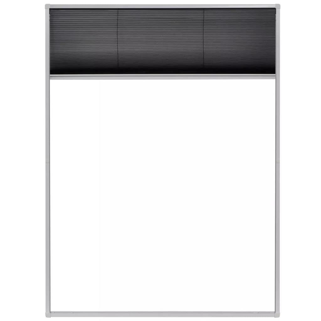 ZEYUAN Insektenschutz-Plissee für Fenster, Fliegengitter Fenster, Fliegenschutz Fenster, Pollenschutzgitter Fenster, Insektengitter Fenster, Insektennetz, Fensternetz, Aluminium 60 x 80 cm