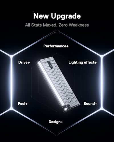 Image of MelGeek MADE68 Ultra Wired Keyboard, Hall Effect Magnetic Switch Gaming Keyboard, 65% Compact Rapid Trigger, Hot-Swappable, RGB Snap Tap & Adjustable Actuation, Online HIVE Custom, Aluminum Case-Black