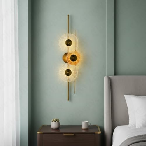 Image of Glowave Modern Golden 900mm Metal LED Long Tube Wall Light - Warm White (998 /3-900mm)