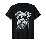 Un lindo perro Schnauzer en bonitos colores.