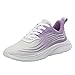 DondPO Chaussures de fitness pour femme - Fitness - Légères - Antidérapantes - Course à lacets - Maille respirante - Amortissement décontracté - Coussin d'air - Chaussures de course, lilas, 40