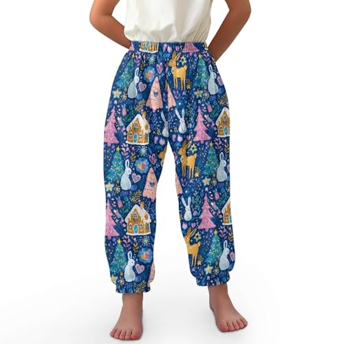 Image of Unisex Little Kids Yoga Trousers Bohemian Beach Pants Baggy Harem Activewear for Boys and Girls Age 3-10