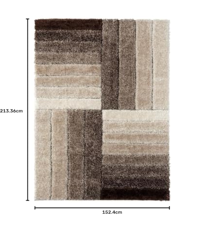 Image of Carpet for Hall | Carpet for Living Room |5X7 FEET Rugs for Bedroom | Carpet | Rug for Living Room | Carpet & Rugs for Home Decor | Carpet for Bedroom Floor (Luxury BeigeBrown)