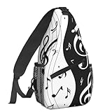 Dujiea Mochila transversal para homens e mulheres, bolsa de ombro, bolsa de ombro, mochila de viagem e caminhada, Nota musical de teclas de piano, One Size, Mochilas Daypack