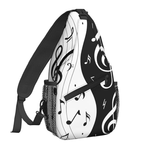 Dujiea Mochila transversal para homens e mulheres, bolsa de ombro, bolsa de ombro, mochila de viagem e caminhada, Nota musical de teclas de piano, One Size, Mochilas Daypack