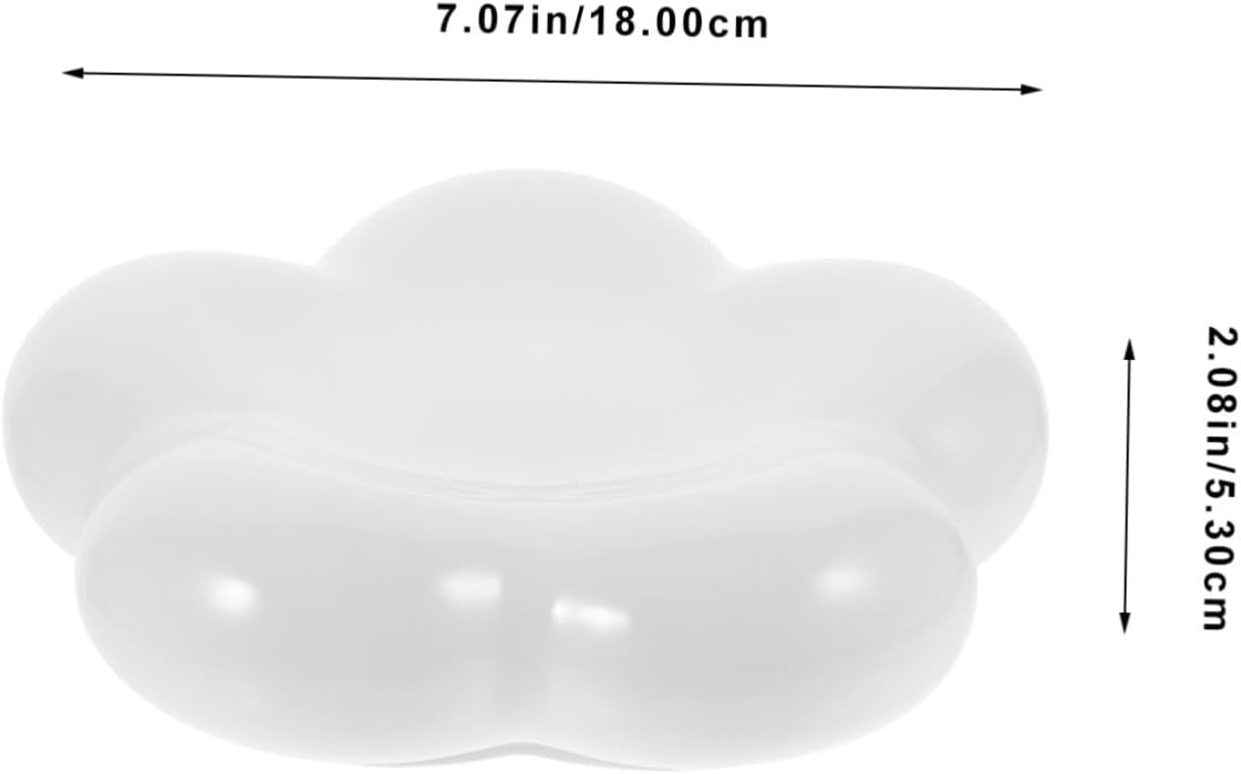 BESTYASH Xmas Ceramic Jewelry Tray Ring Holder Flower Shaped Dish image 5
